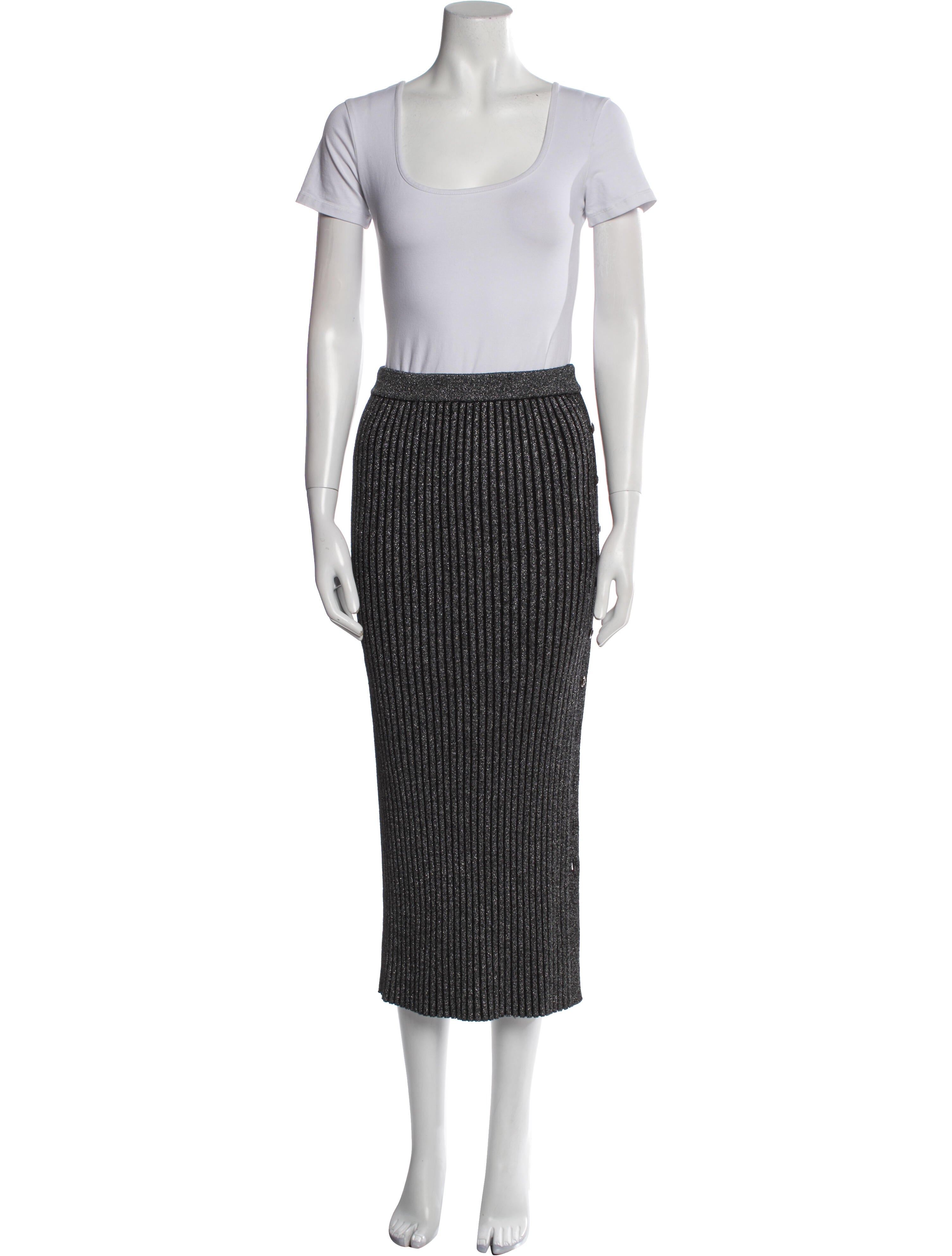 Tory Burch Merino Wool Striped Skirt Set