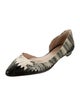 Tory Burch Leather Printed D'Orsay Flats