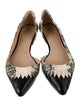 Tory Burch Leather Printed D'Orsay Flats
