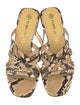 Tory Burch Leather Animal Print Slides