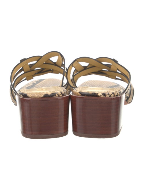 Tory Burch Leather Animal Print Slides