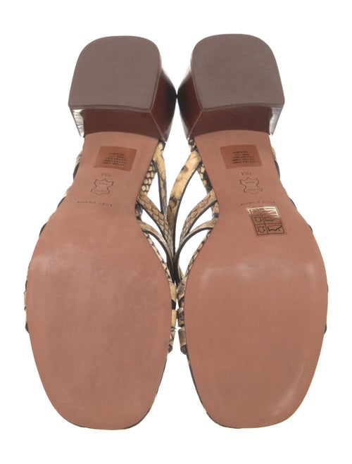 Tory Burch Leather Animal Print Slides