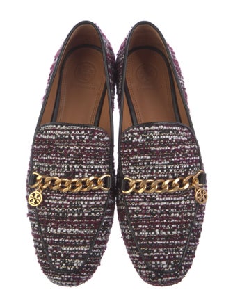 Tory Burch Tweed Printed Loafers