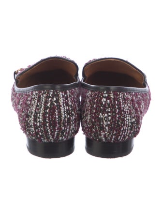 Tory Burch Tweed Printed Loafers