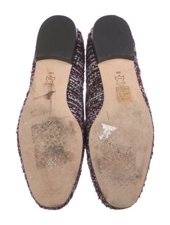 Tory Burch Tweed Printed Loafers