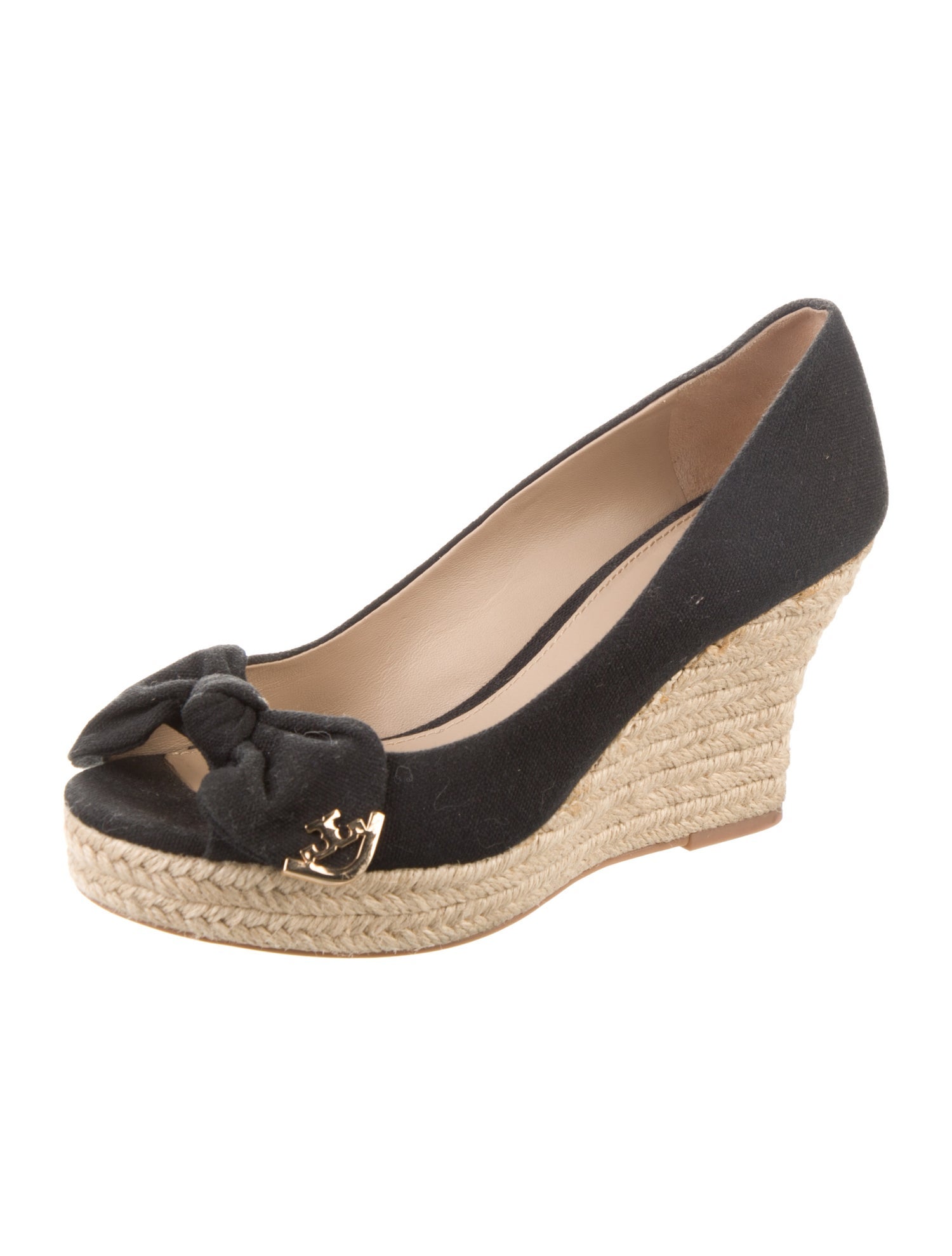 Tory Burch Canvas Bow Accents Pumps