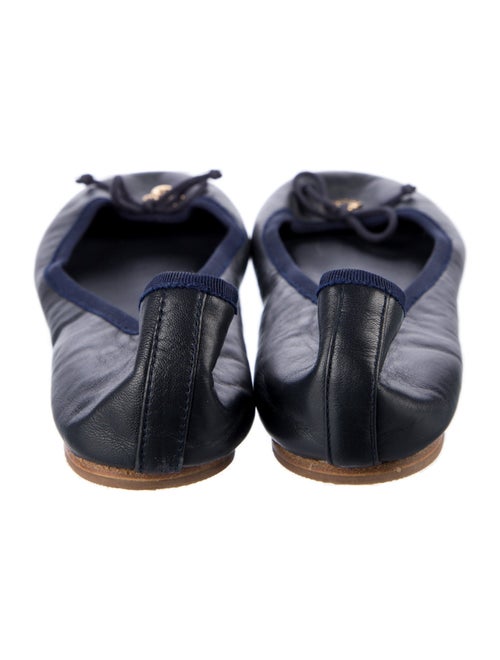 Tory Burch Leather Bow Accents Ballet Flats