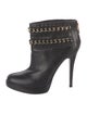 Tory Burch Leather Chain-Link Accents Boots