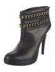 Tory Burch Leather Chain-Link Accents Boots