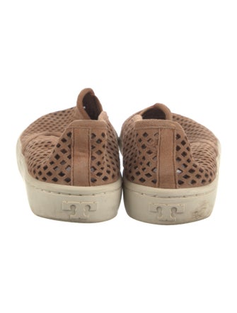 Tory Burch Suede Lasercut Accents Sneakers