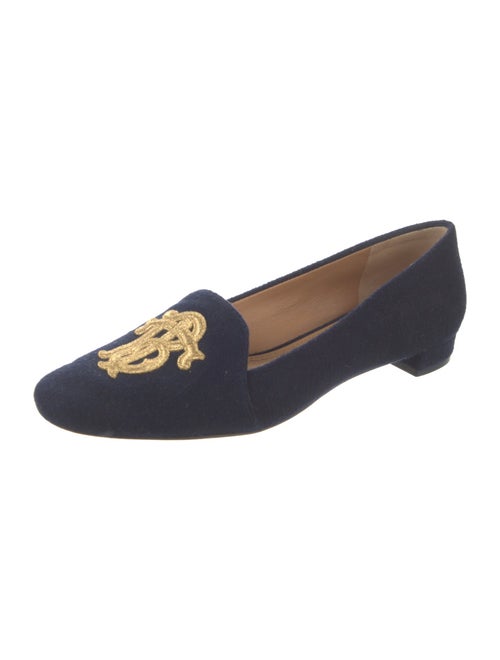 Tory Burch Wool Embroidered Accent Loafers
