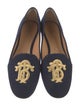 Tory Burch Wool Embroidered Accent Loafers