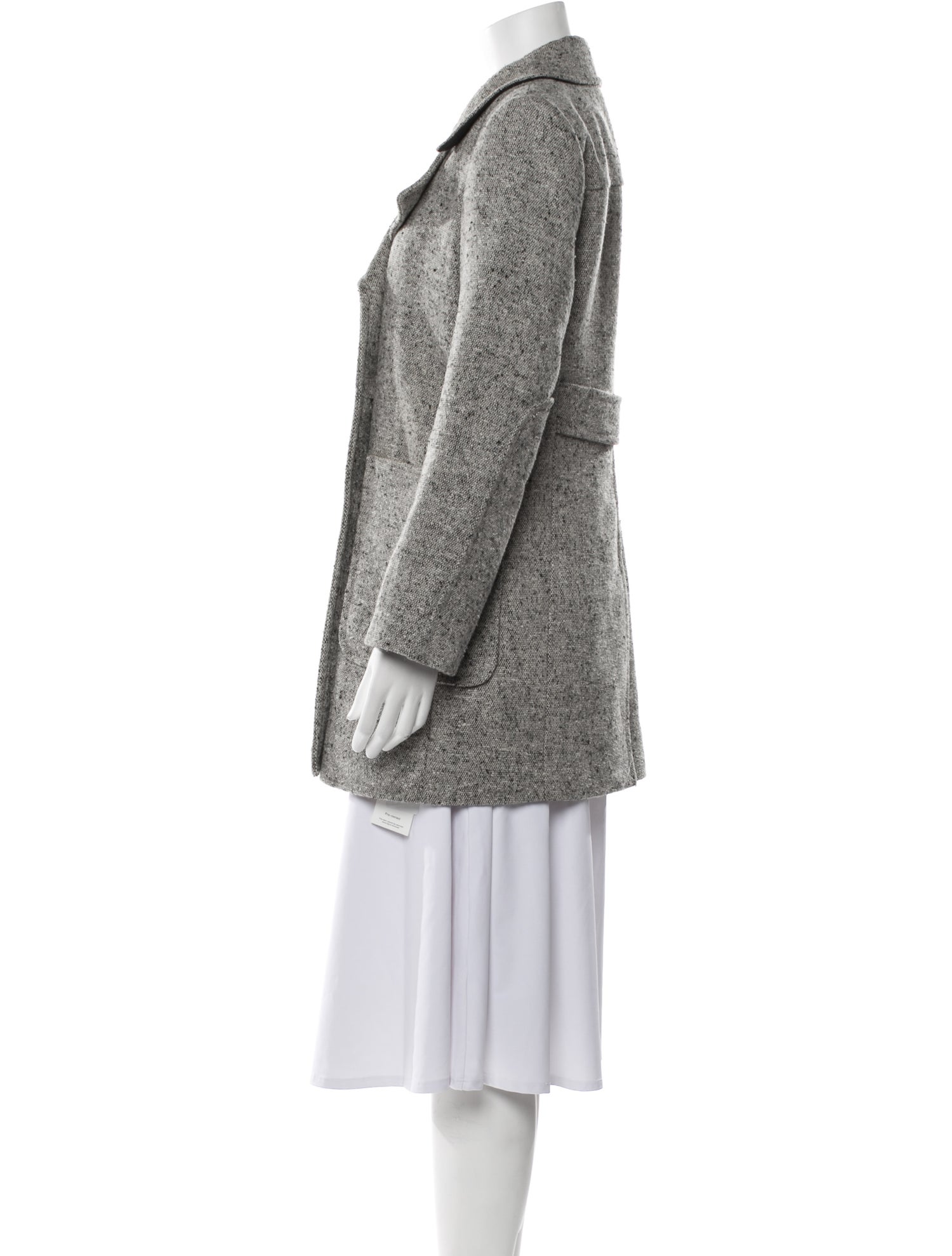 Tory Burch Linen Tweed Pattern Peacoat