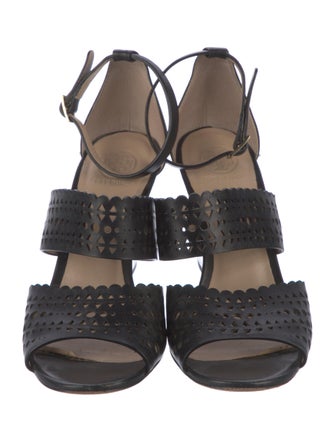 Tory Burch Leather Lasercut Accents Sandals
