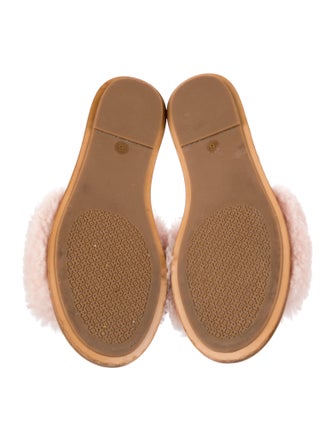 Tory Burch Fur Crystal Embellishments Slides