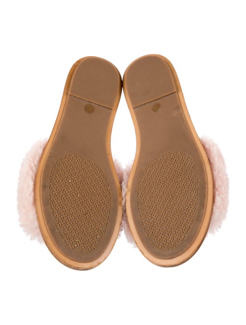 Tory Burch Fur Crystal Embellishments Slides