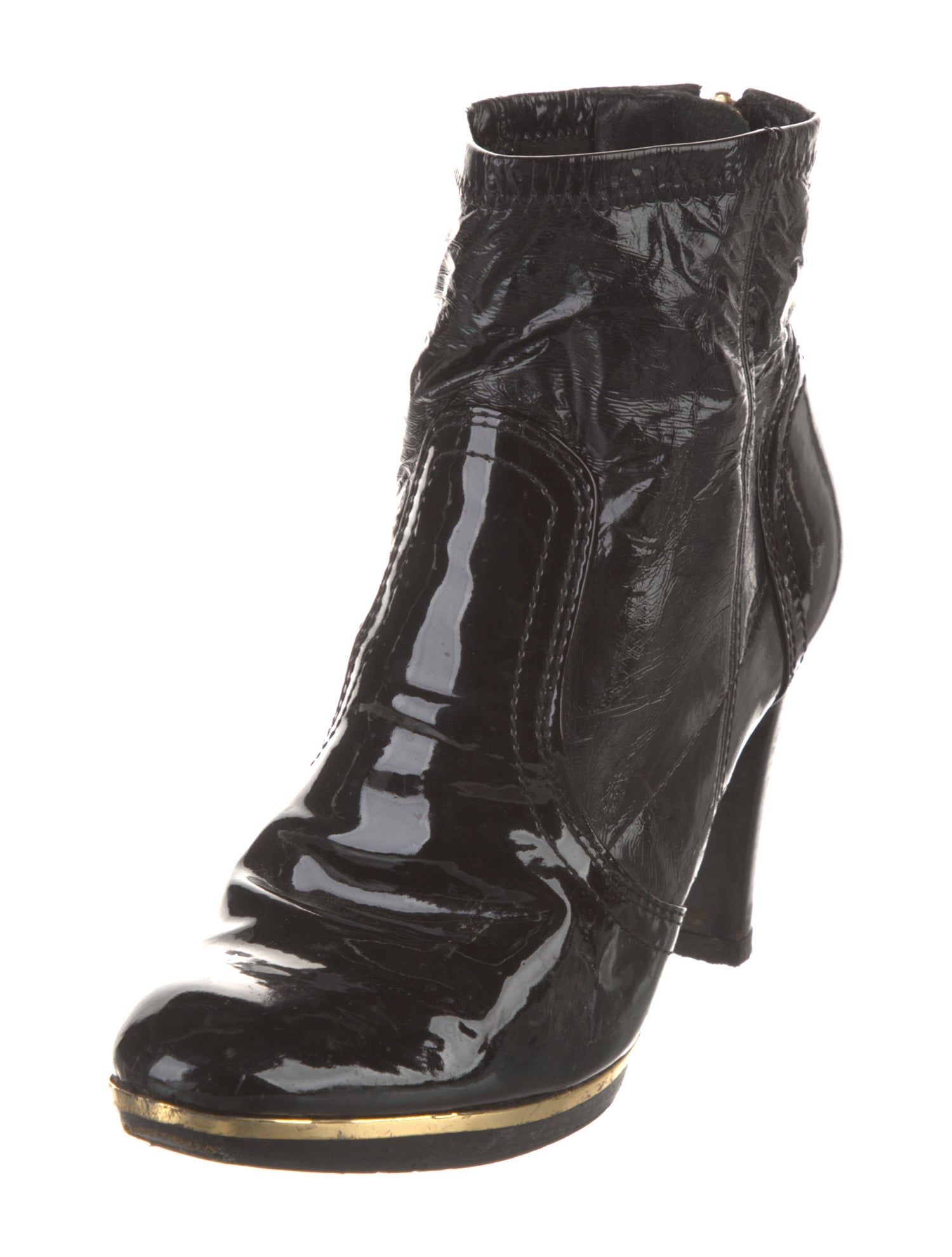 Tory Burch Patent Leather Sock Boots