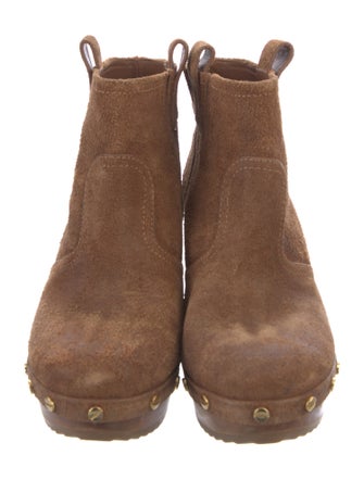 Tory Burch Suede Studded Accents Boots