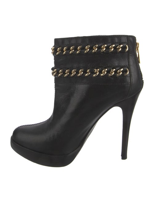 Tory Burch Leather Chain-Link Accents Boots