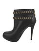 Tory Burch Leather Chain-Link Accents Boots