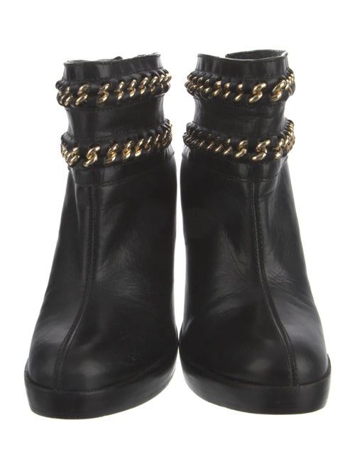 Tory Burch Leather Chain-Link Accents Boots