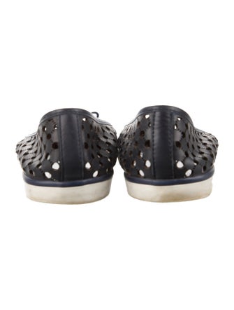 Tory Burch Leather Bow Accents Ballet Flats