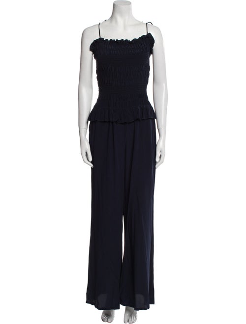 Tory Burch Silk Square Neckline Jumpsuit