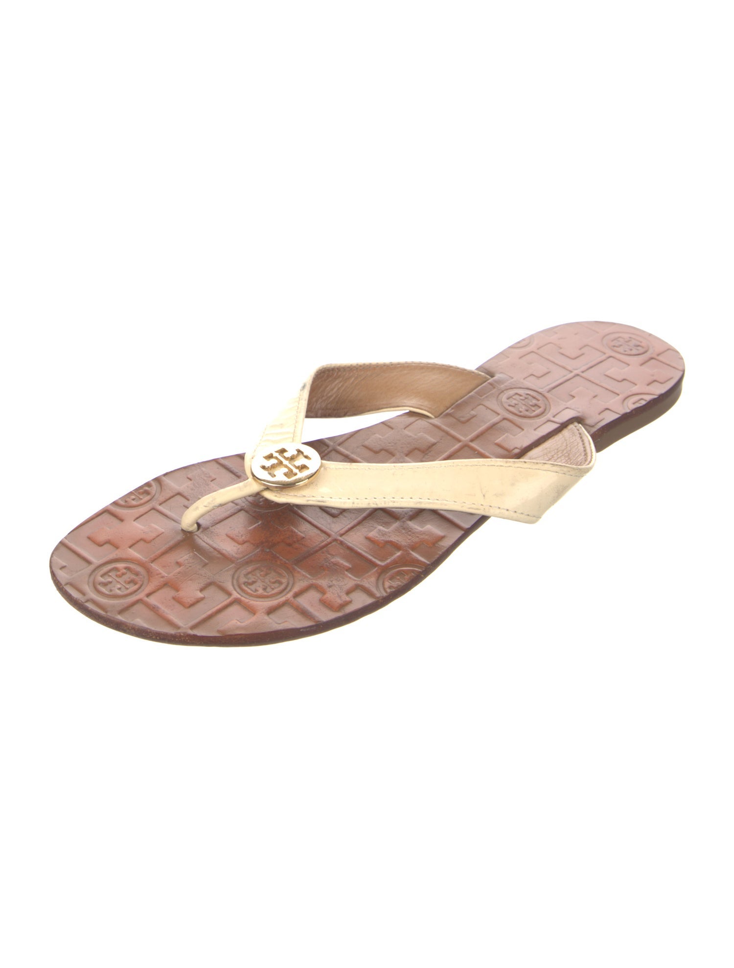 Tory Burch Patent Leather Flip Flops
