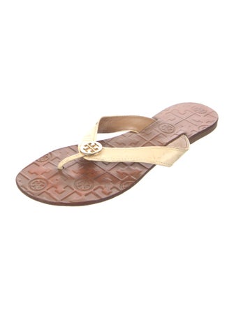 Tory Burch Patent Leather Flip Flops