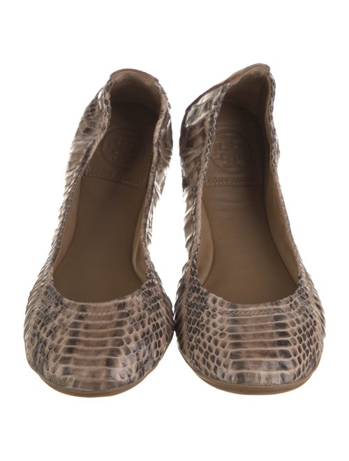 Tory Burch Leather Animal Print Ballet Flats