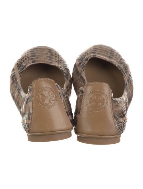 Tory Burch Leather Animal Print Ballet Flats