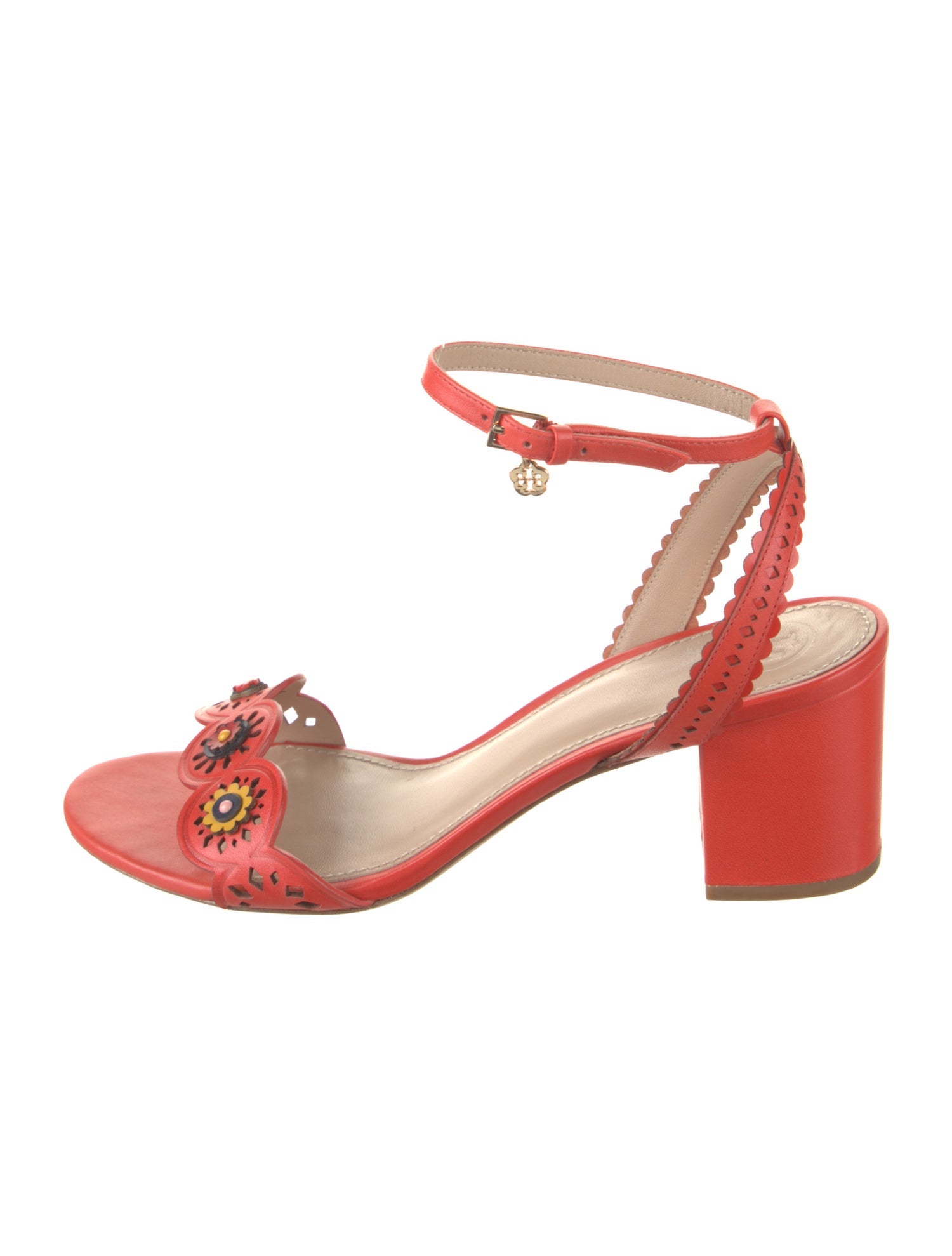Tory Burch Leather Scalloped Accent Sandals