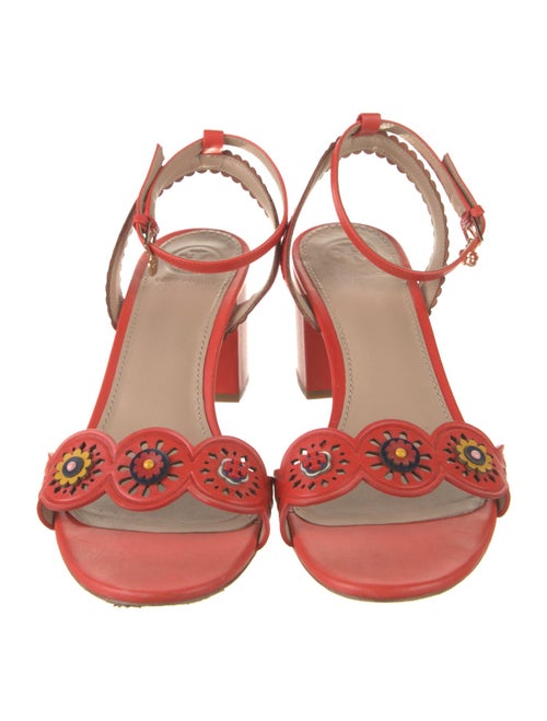 Tory Burch Leather Scalloped Accent Sandals