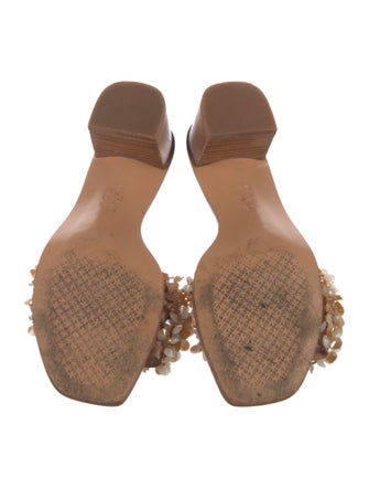 Tory Burch Patent Leather Beaded Accents Slides