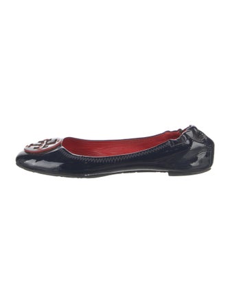 Tory Burch Patent Leather Lasercut Accents Ballet Flats