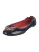 Tory Burch Patent Leather Lasercut Accents Ballet Flats