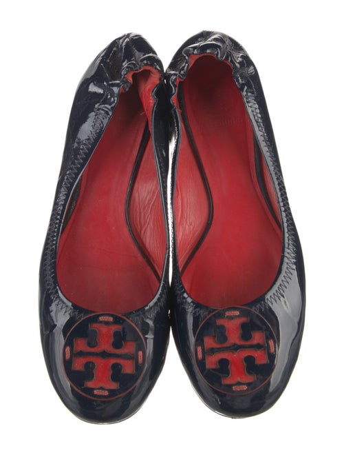 Tory Burch Patent Leather Lasercut Accents Ballet Flats