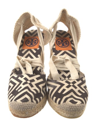 Tory Burch Canvas Printed D'Orsay Pumps