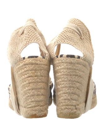 Tory Burch Canvas Printed D'Orsay Pumps