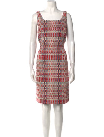 Tory Burch Plaid Print Knee-Length Dress