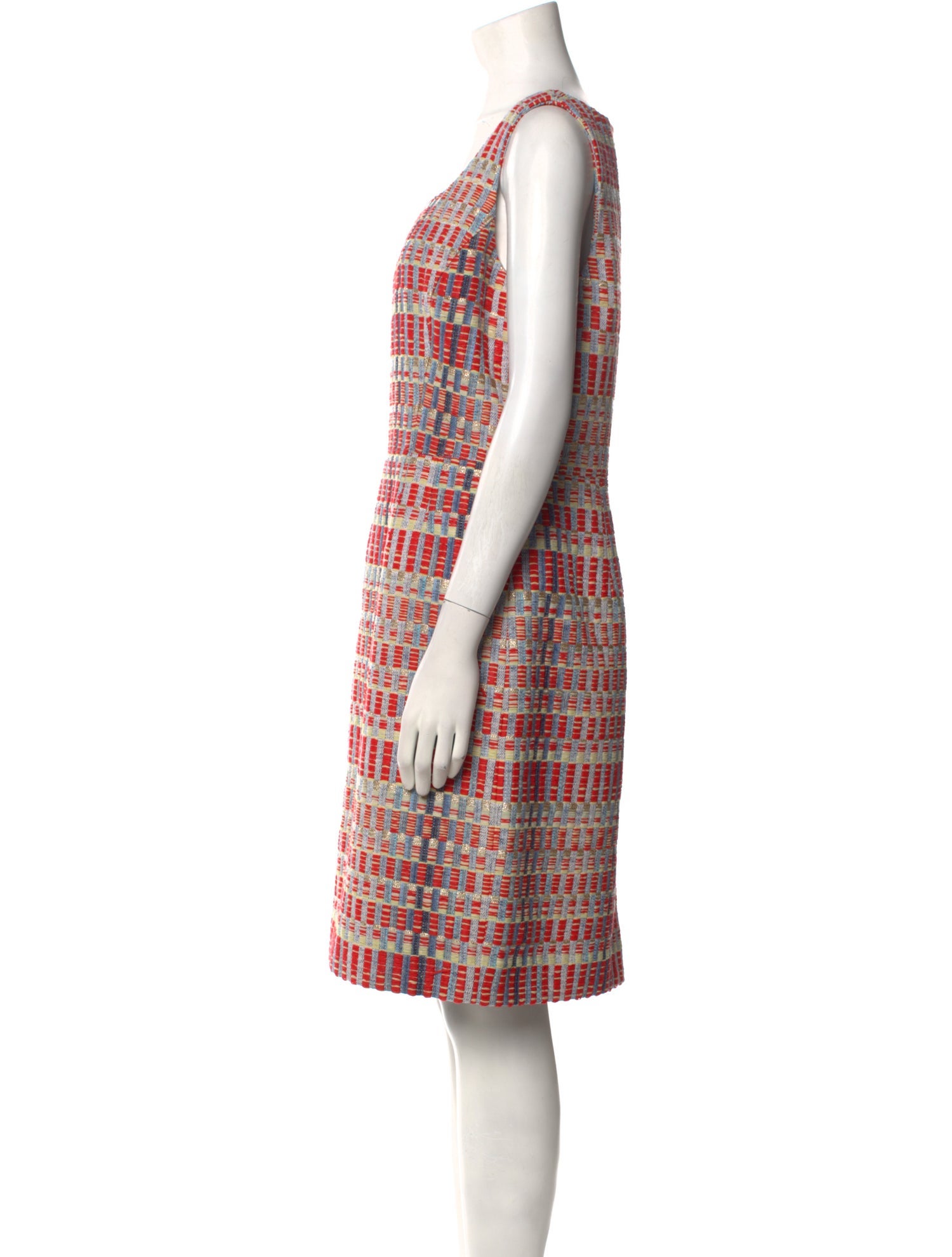 Tory Burch Plaid Print Knee-Length Dress