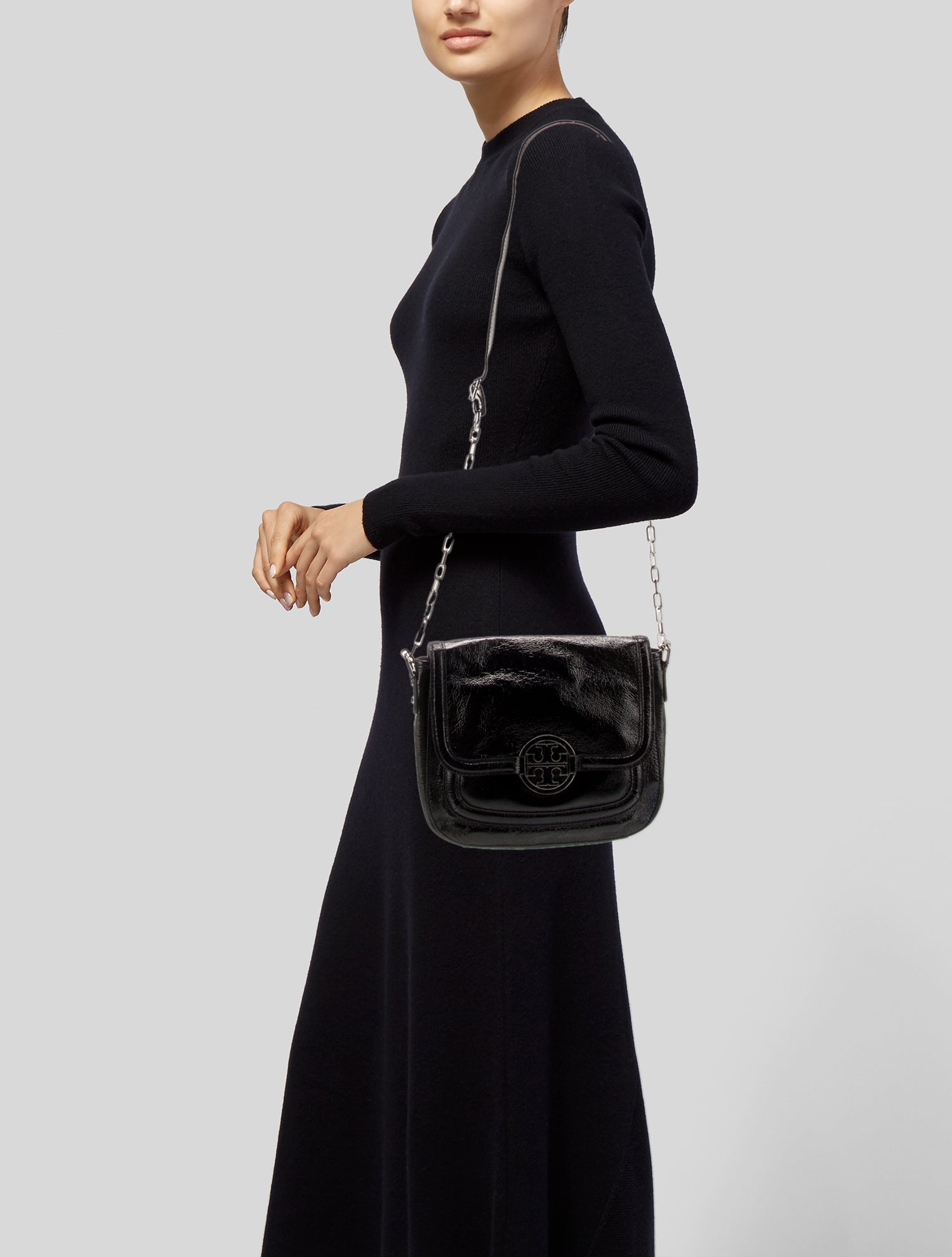 Tory Burch Patent Leather Messenger Bag