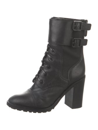 Tory Burch Leather Combat Boots