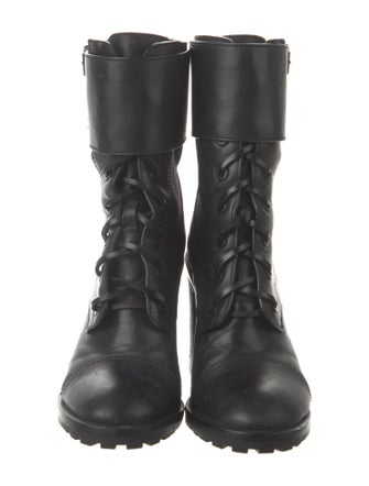 Tory Burch Leather Combat Boots