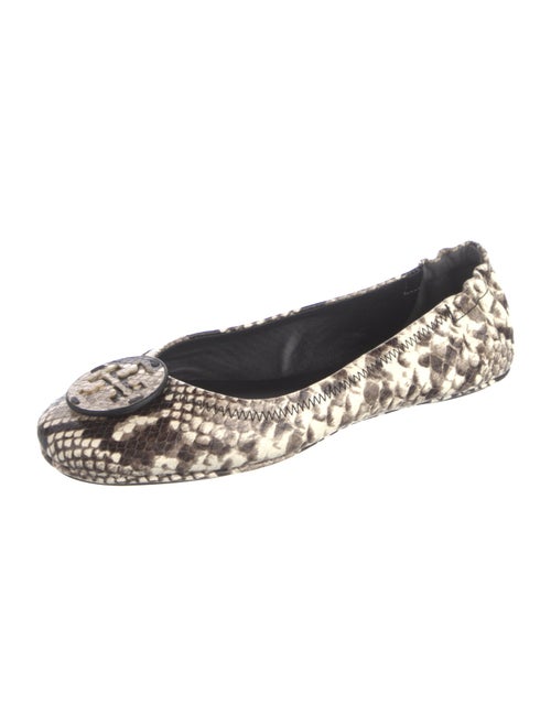 Tory Burch Leather Animal Print Ballet Flats