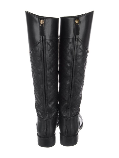 Tory Burch Signature Logo Leather Riding Boots