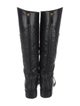 Tory Burch Signature Logo Leather Riding Boots
