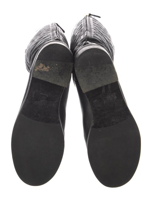 Tory Burch Signature Logo Leather Riding Boots