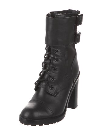 Tory Burch Leather Combat Boots