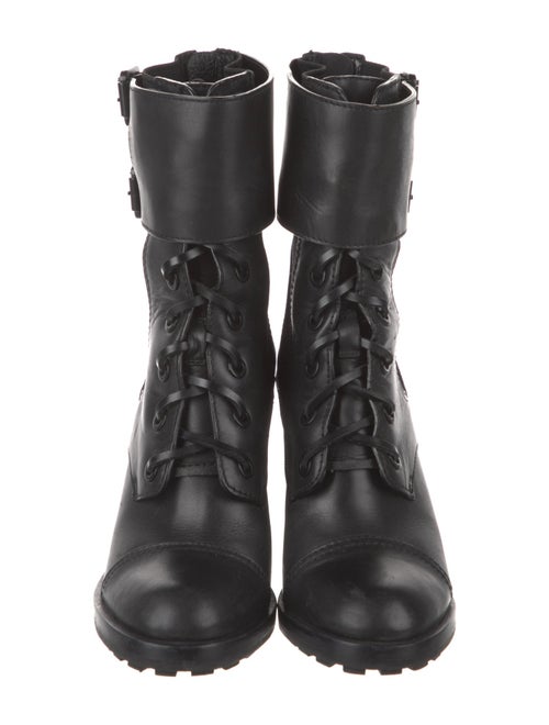 Tory Burch Leather Combat Boots